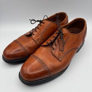 Allen Edmonds Corporate Casuals Cap Toe Oxford Shoes Mens 9.5 D Brown Vibram